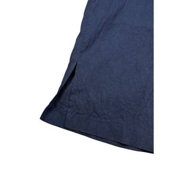 Theory Womens Linen Blend Size 16 Pocket Wide Leg Pants Trousers Navy  Plus - Picture 4 of 9